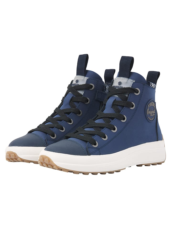 Vingino Skórzane botki "Dave" w kolorze granatowym rozmiar: 38