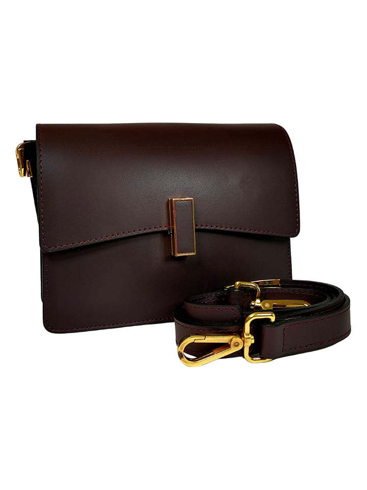 ORE10 Skórzana torebka "Lazur" w kolorze brązowym - 22 x 18 x 7 cm rozmiar: onesize