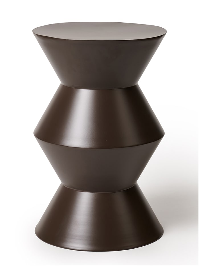 Madre Selva Stolik "Coleman" w kolorze brązowym - wys. 43 x Ø 35 cm rozmiar: onesize