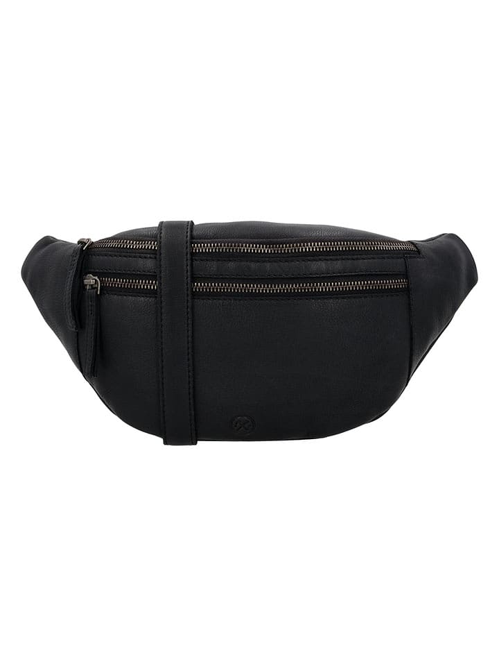 HIDE & STITCHES Skórzana saszetka w kolorze czarnym - 36 x 17 x 6 cm rozmiar: onesize