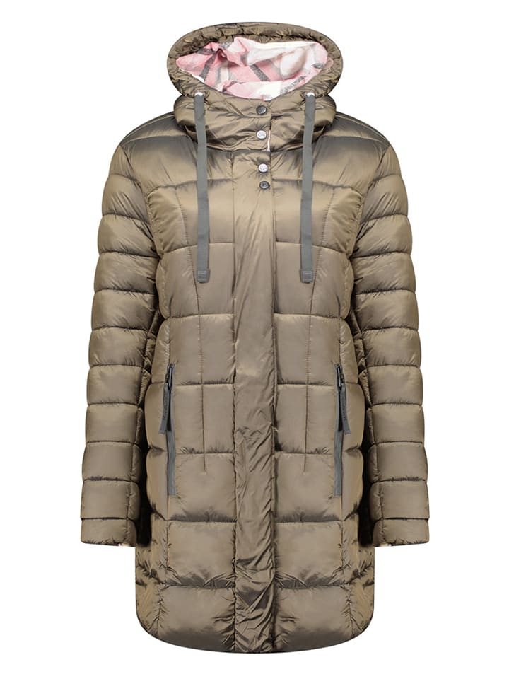 Geographical Norway Płaszcz pikowany "Bulli" w kolorze khaki rozmiar: S