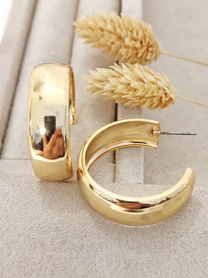 Nakkash Pozłacane kolczyki-kreole rozmiar: onesize