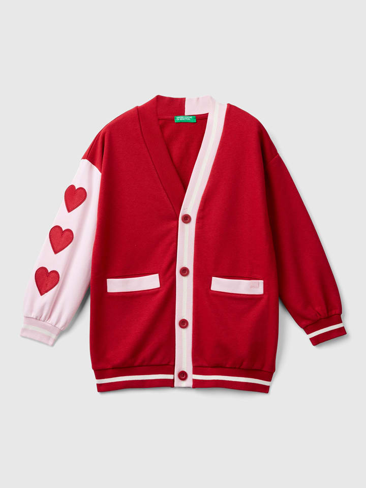 Benetton Kardigan w kolorze czerwono-jasnoróżowym rozmiar: 130