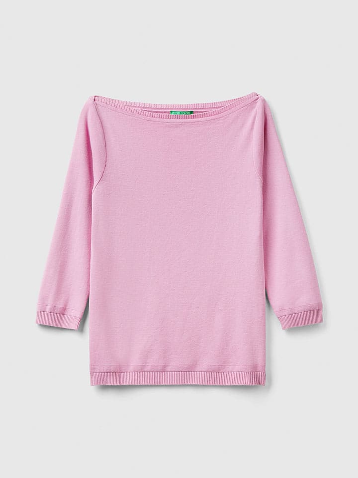 Benetton Sweter w kolorze jasnoróżowym rozmiar: L