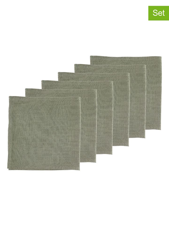 Björn Serwetki (6 szt.) w kolorze zielonym - 40 x 40 cm rozmiar: onesize