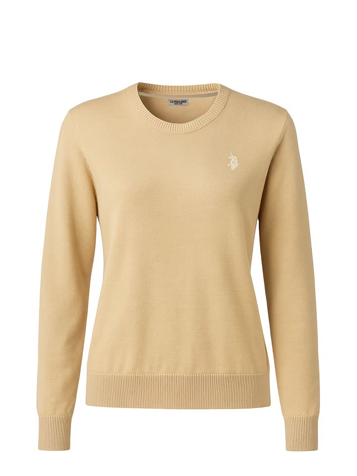 U.S. Polo Assn. Sweter w kolorze beżowym rozmiar: S