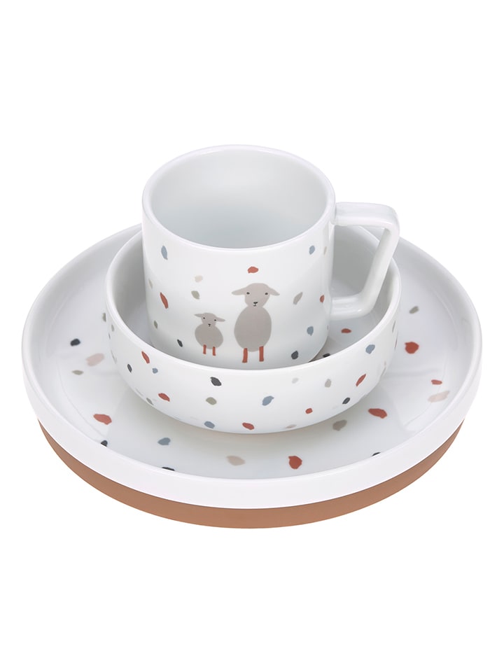 Lässig 3-częściowy zestaw "Tiny Farmer" w kolorze białym dla dzieci rozmiar: onesize