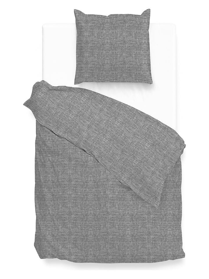 Zo!Home Komplet pościeli "Lino" w kolorze szarym rozmiar: 140x220 cm