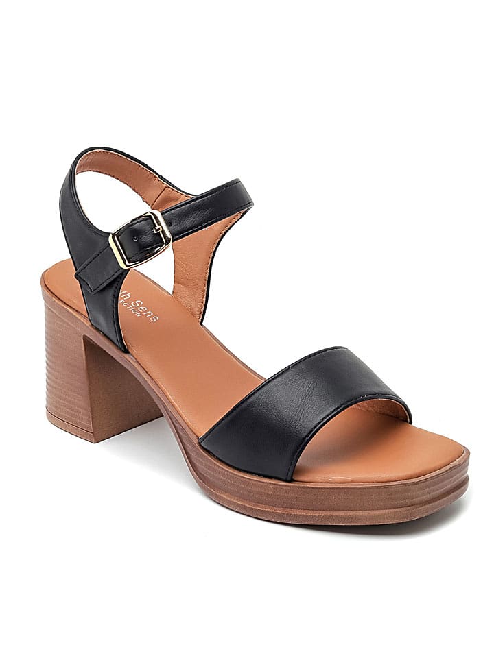 Sixth Sens Sandały w kolorze czarnym na obcasie rozmiar: 36