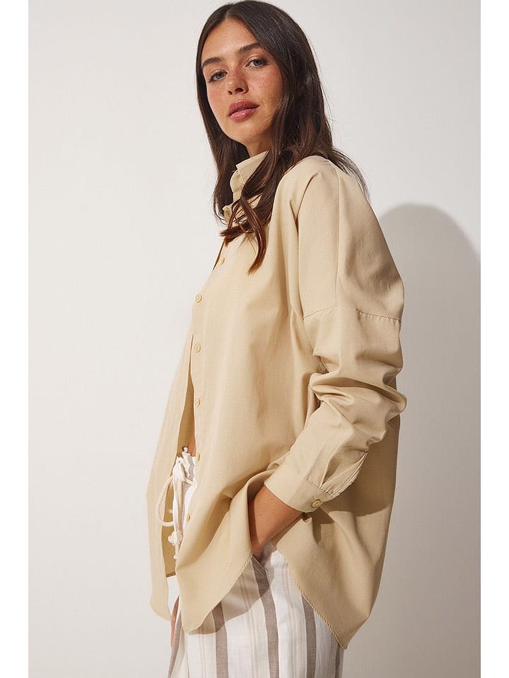 Happiness Istanbul Bluzka "Happiness Istanbul" w kolorze beżowym rozmiar: 38