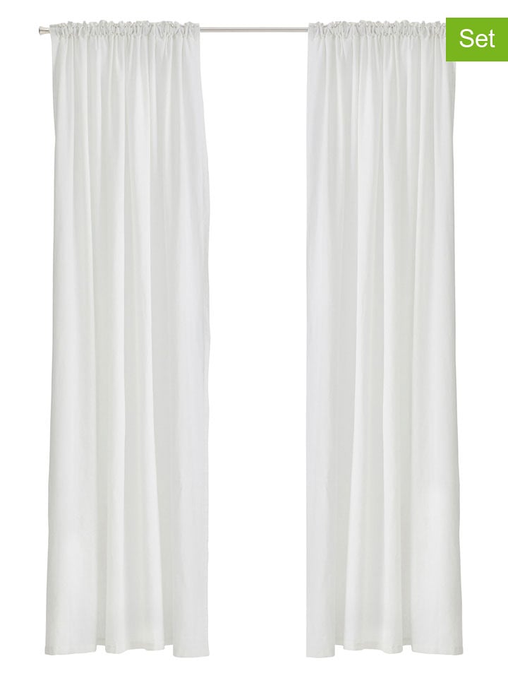 Ellos Home Firanki (2 szt.) "Beata" w kolorze białym rozmiar: 250 cm