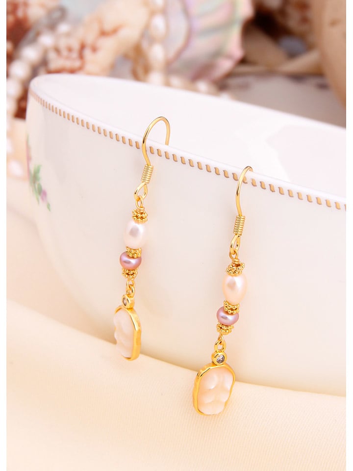 L'Atelier de Gaia Pozłacane kolczyki z perłami rozmiar: onesize