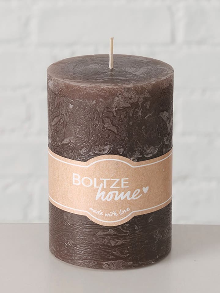 Boltze Świeca walcowa "Casual" w kolorze szarobrązowym - wys. 10 x Ø 7 cm rozmiar: onesize