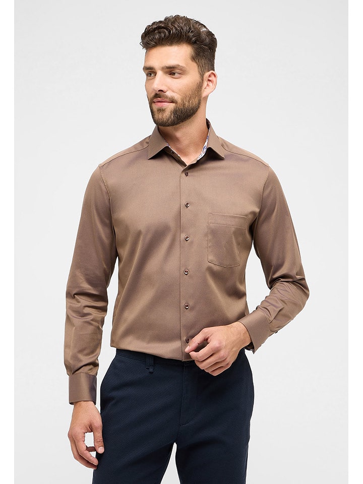 Eterna Koszula - Modern fit - w kolorze jasnobrązowym rozmiar: 46