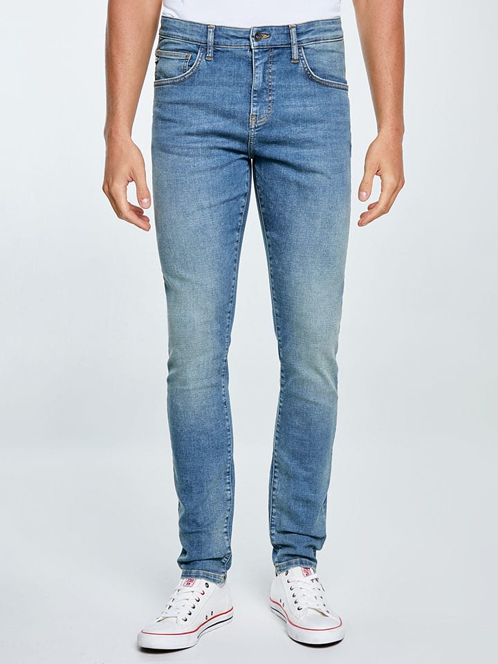 BIG STAR Dżinsy "Deric" - Skinny fit - w kolorze błękitnym rozmiar: W29/L32