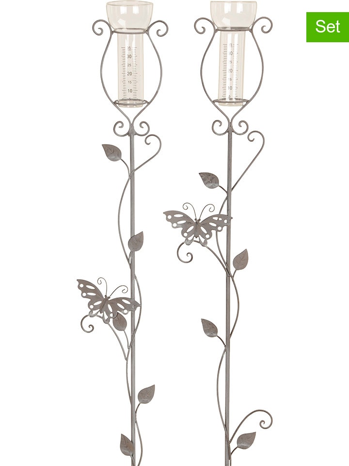 POSIWIO Paliki ogrodowe (2 szt.) w kolorze szarym - 18 x 95 cm rozmiar: onesize