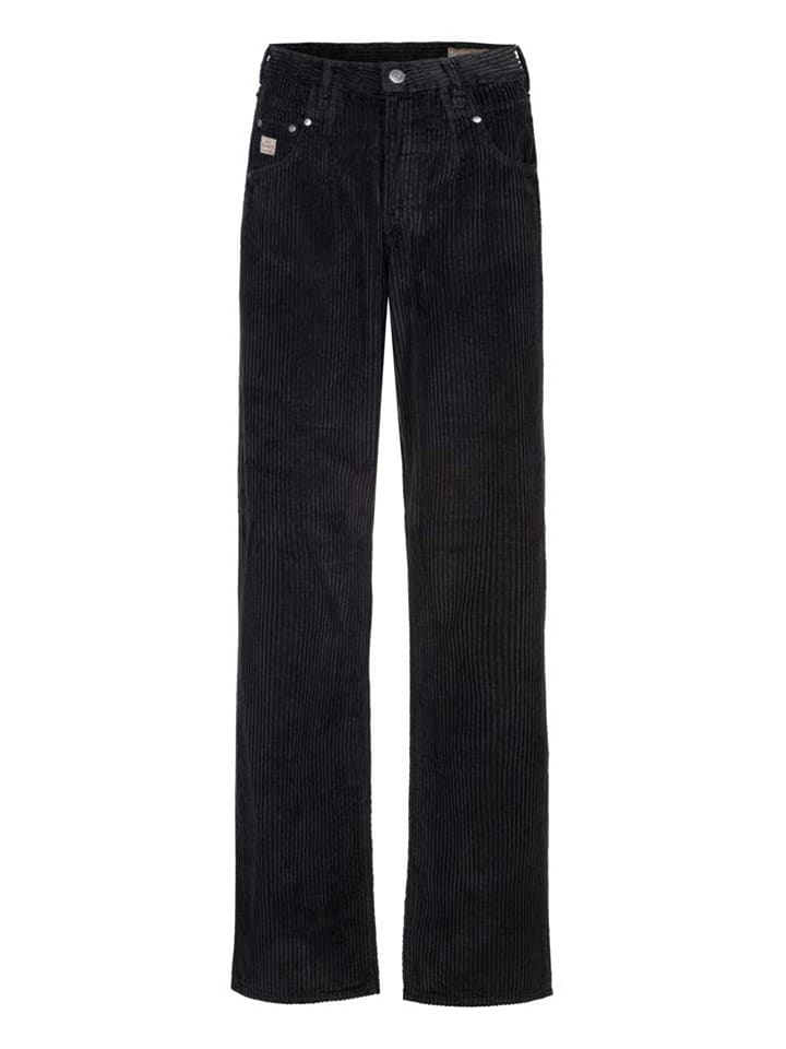 Herrlicher Spodnie sztruksowe "Brooke" w kolorze czarnym rozmiar: W28/L34