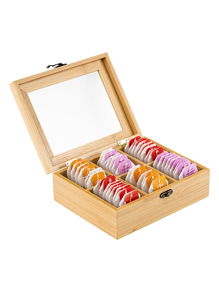 Chefware Pudełko w kolorze brązowym na herbatę - 21 x 7,5 x 17 cm rozmiar: onesize