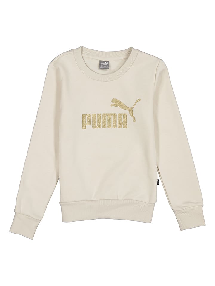 Puma Bluza "ESS+ Glitter" w kolorze kremowym rozmiar: 176