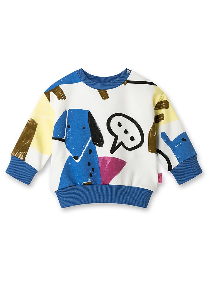 Sanetta Kidswear Bluza w kolorze białym ze wzorem rozmiar: 56