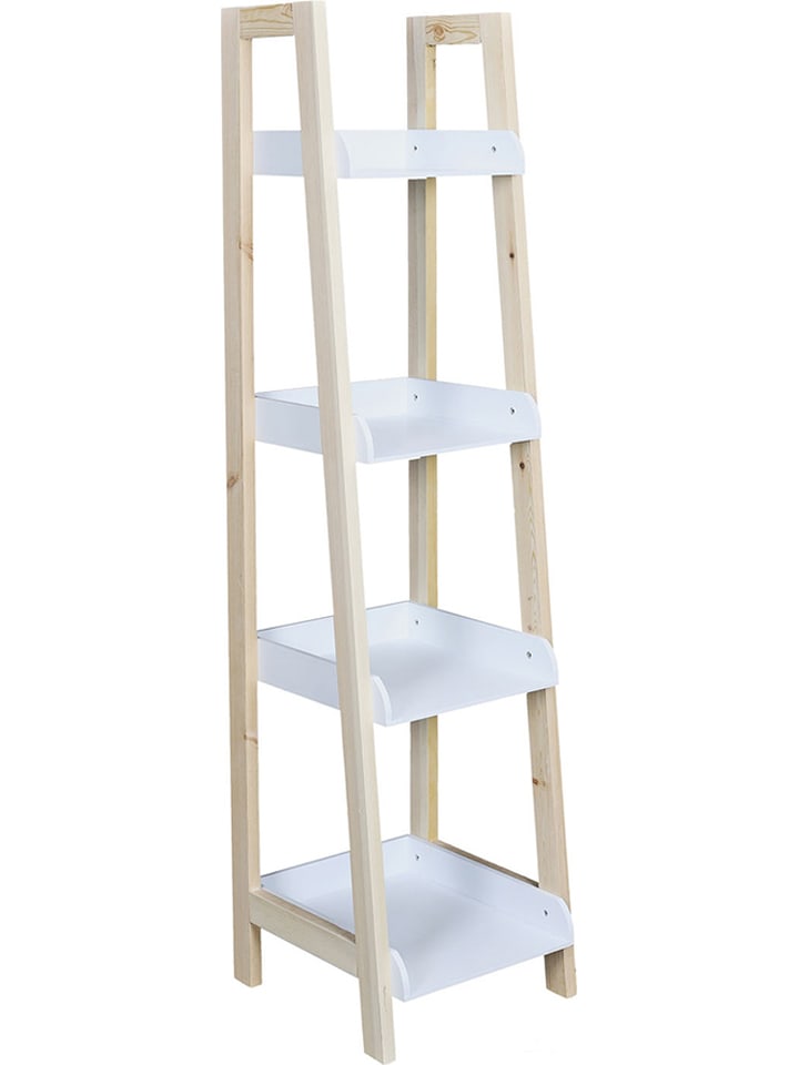 The Home Deco Kids Regał "Tim" w kolorze biało-jasnobrązowym - 30 x 117,5 x 30 cm rozmiar: onesize