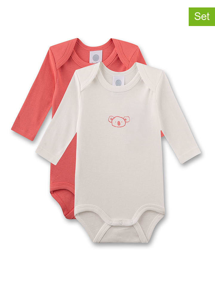 Sanetta Body (2 szt.) w kolorze pomarańczowo-białym rozmiar: 104