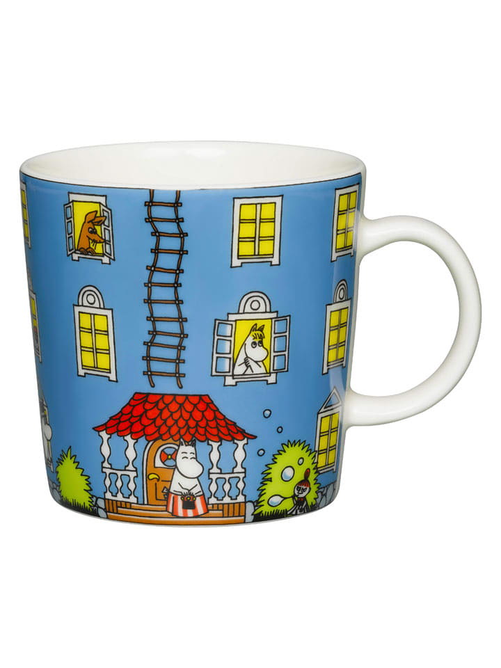 Moomin Kubek "Moomin House" w kolorze niebiesko-żółtym - 300 ml rozmiar: onesize