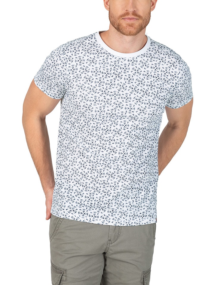 Timezone Koszulka w kolorze biało-granatowym rozmiar: 3XL