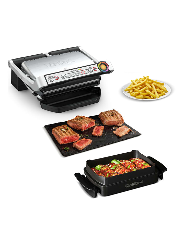 Tefal Grill stołowy "OptiGrill+" w kolorze srebrno-czarnym rozmiar: onesize