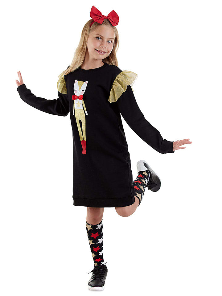 Denokids Sukienka w kolorze czarnym rozmiar: 128