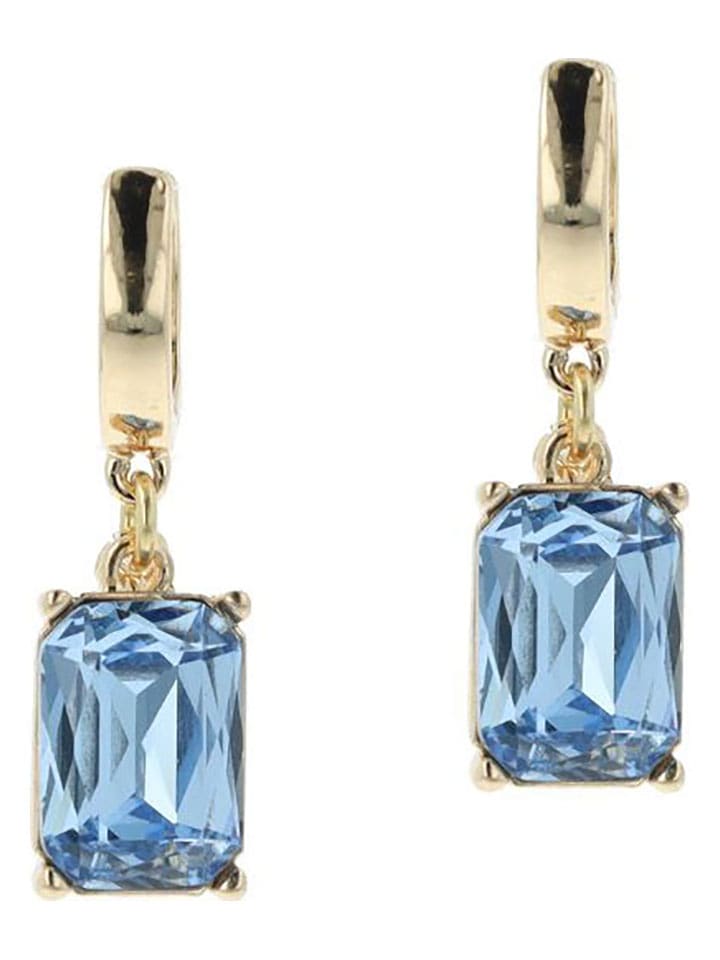 Otazu Pozłacane kolczyki-kreole z kryształami rozmiar: onesize