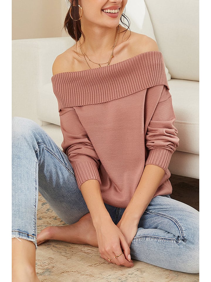 LA Angels Sweter w kolorze jasnoróżowym rozmiar: M