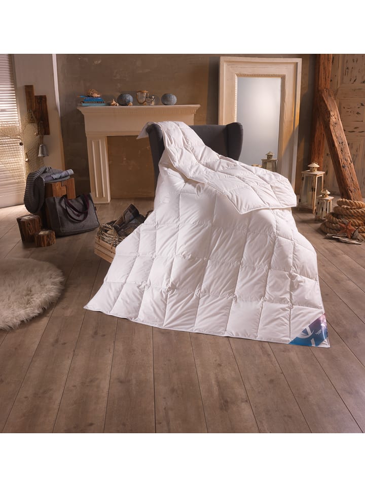 Häussling Bettwaren Letnia kołdra puchowa w kolorze białym rozmiar: 155x220 cm