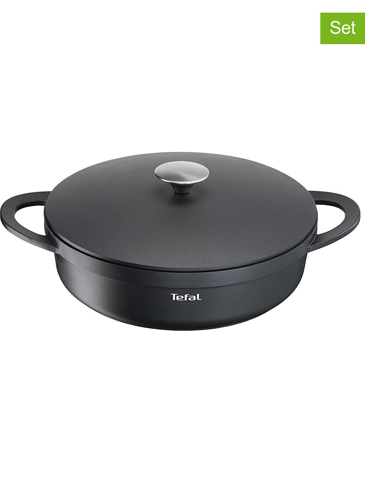 Tefal 2-częściowy zestaw w kolorze czarnym - Ø 28 cm rozmiar: onesize