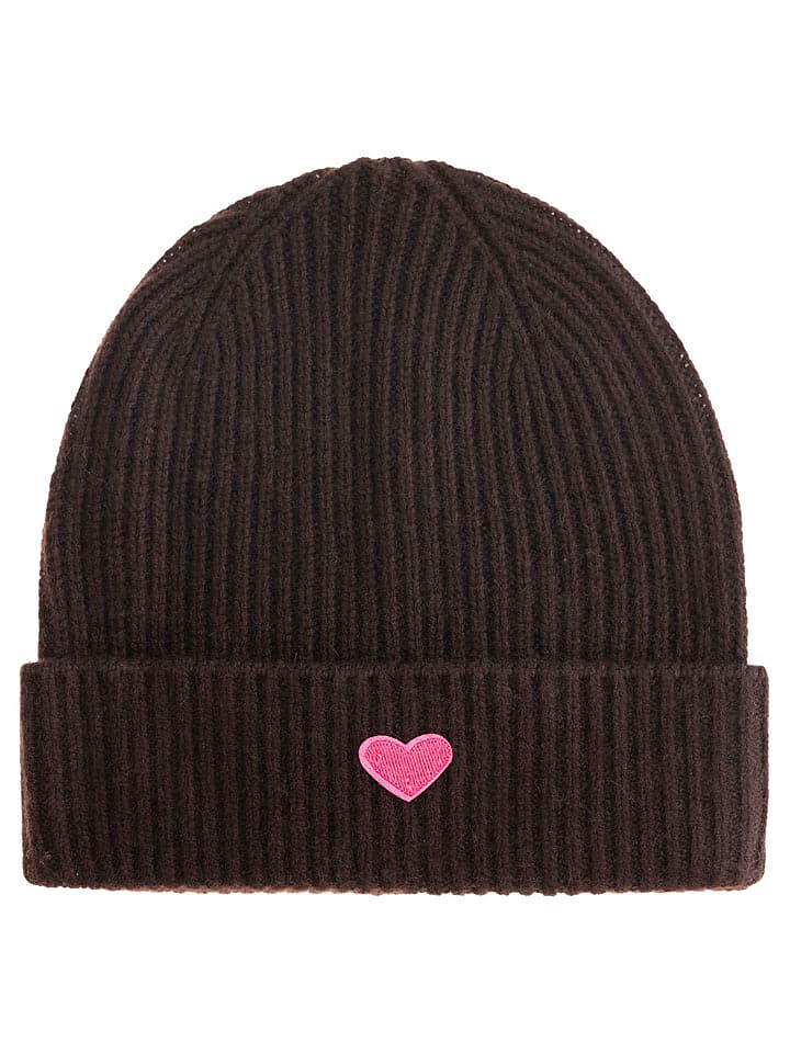 Zwillingsherz Kaszmirowa czapka beanie w kolorze brązowym rozmiar: onesize