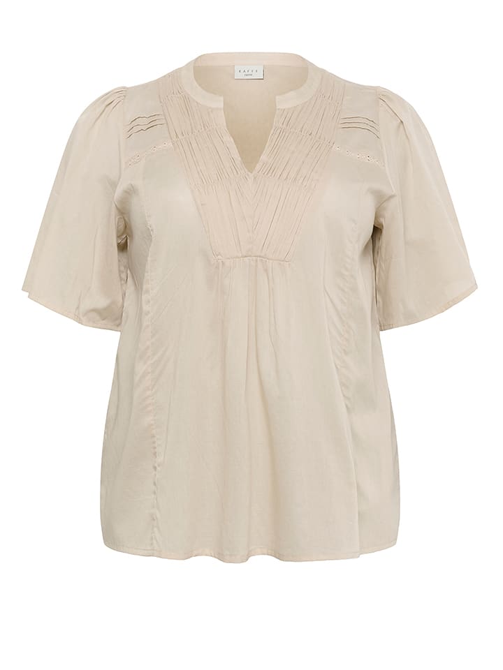 KAFFE curve Bluzka w kolorze beżowym rozmiar: 48