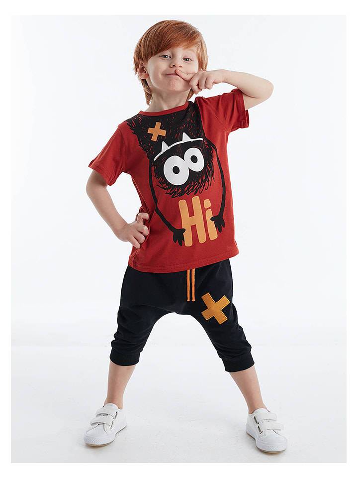 Denokids 2-częściowy zestaw w kolorze czerwono-czarnym rozmiar: 116