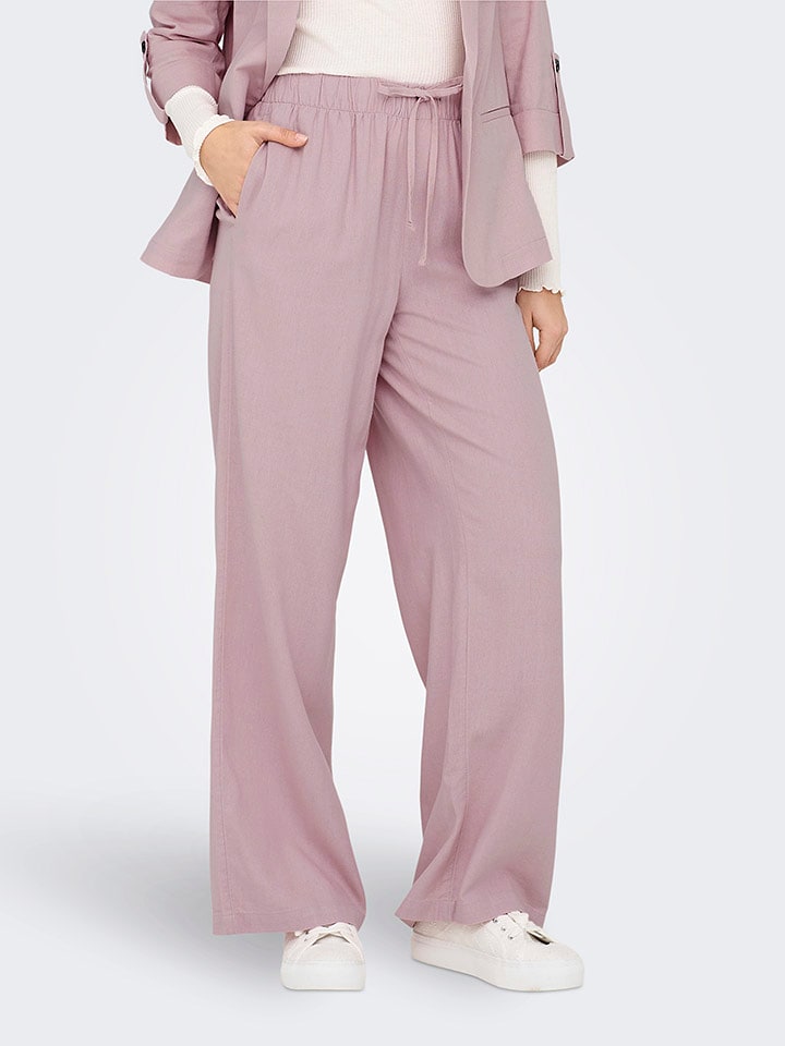 ONLY Spodnie w kolorze jasnoróżowym rozmiar: L/L32