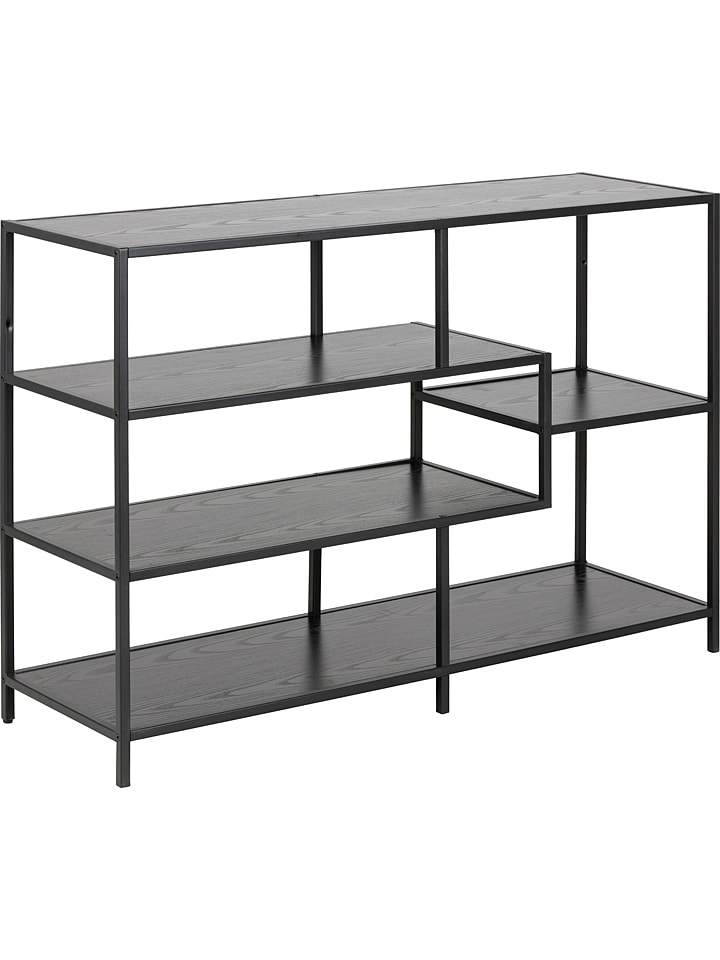 Actona Regał "Seaford" w kolorze czarnym na książki - 114 x 78 x 35 cm rozmiar: onesize