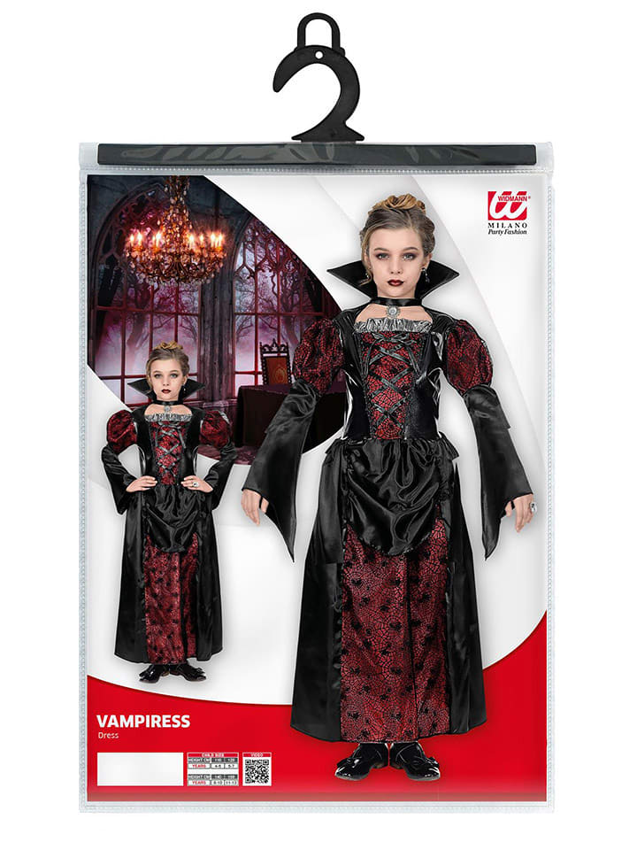 Carnival Party Sukienka kostiumowa "Vampire" w kolorze czarno-czerwonym rozmiar: 158