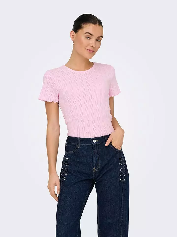 JDY Koszulka w kolorze jasnoróżowym rozmiar: L