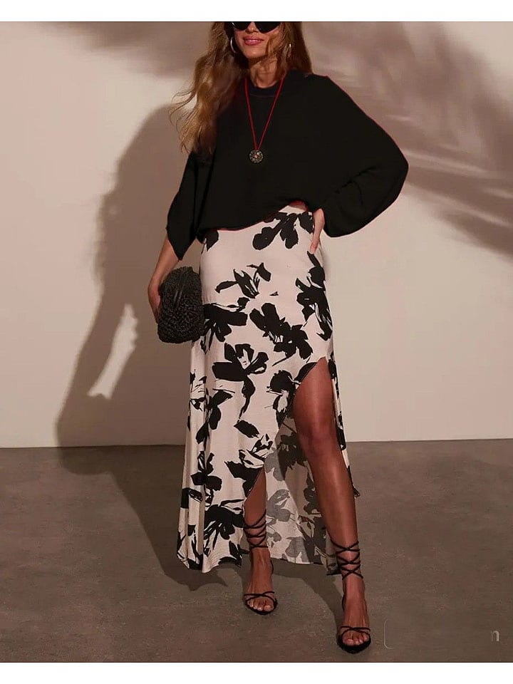 Milan Kiss Spódnica w kolorze kremowo-czarnym rozmiar: M