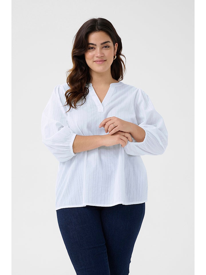 Kaffe Bluzka w kolorze białym rozmiar: 48