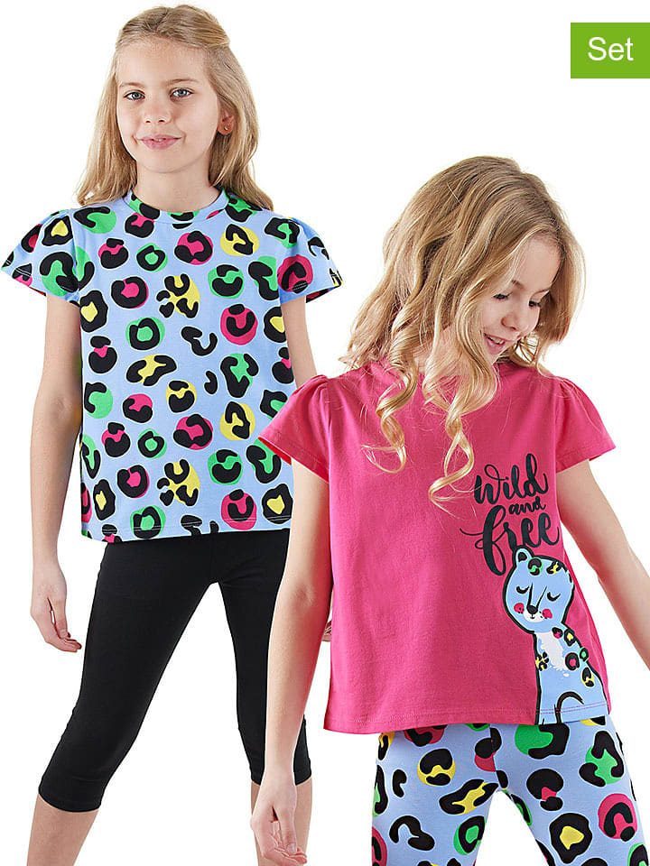 Denokids Koszulki (2 szt.) w kolorze różowym i błękitnym rozmiar: 104