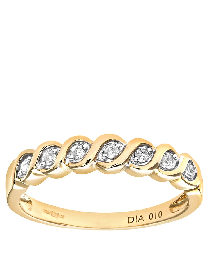 Revoni Złoty pierścionek z diamentami rozmiar: 56