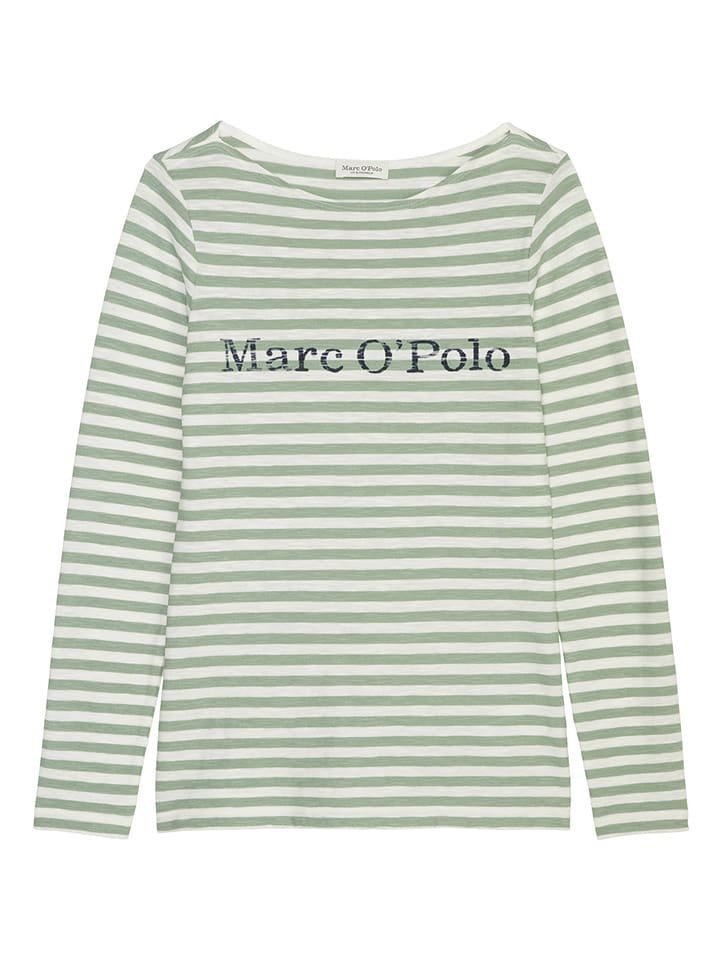 Marc O´Polo Koszulka w kolorze zielono-kremowym rozmiar: M