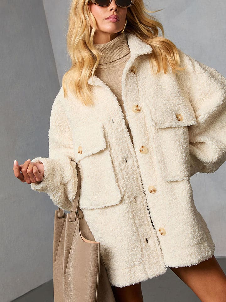 LA Angels Kurtka polarowa w kolorze kremowym rozmiar: S