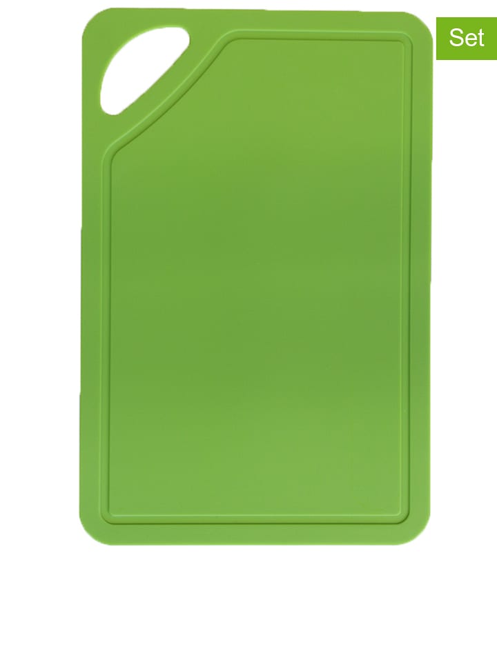 Glasslock Deski (2 szt.) w kolorze zielonym do krojenia - 26 x 17 cm rozmiar: onesize