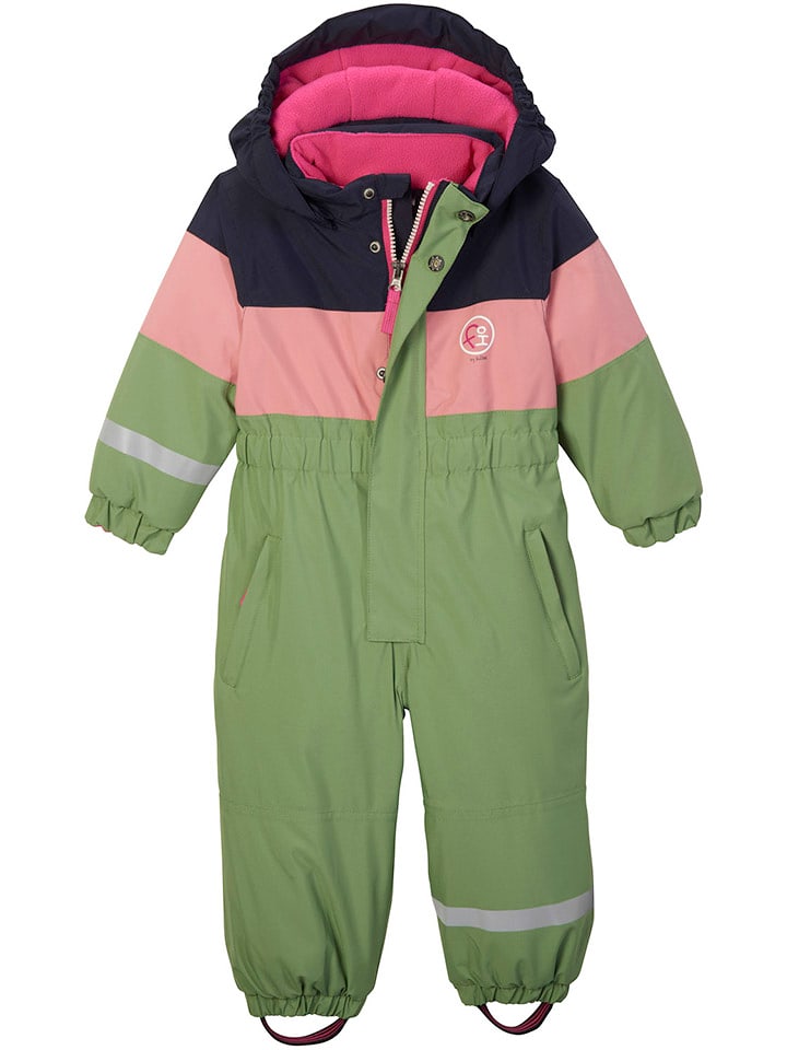 Killtec Kombinezon zimowy w kolorze zielono-jasnoróżowo-granatowym rozmiar: 86/92