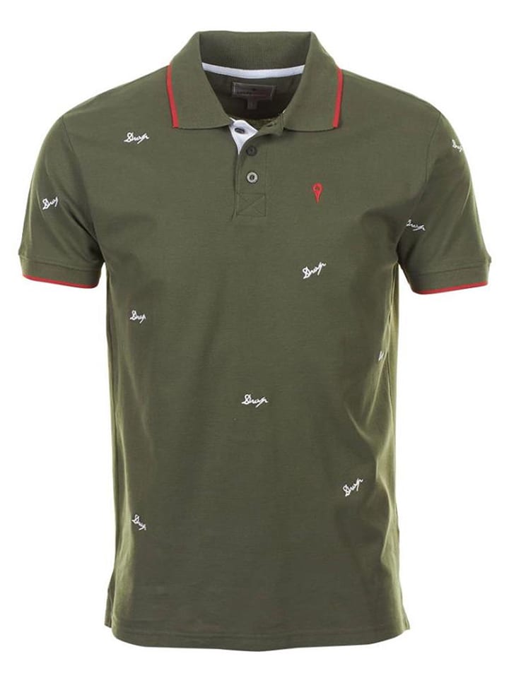 Peak Mountain Koszulka polo "Clamar" w kolorze khaki rozmiar: M